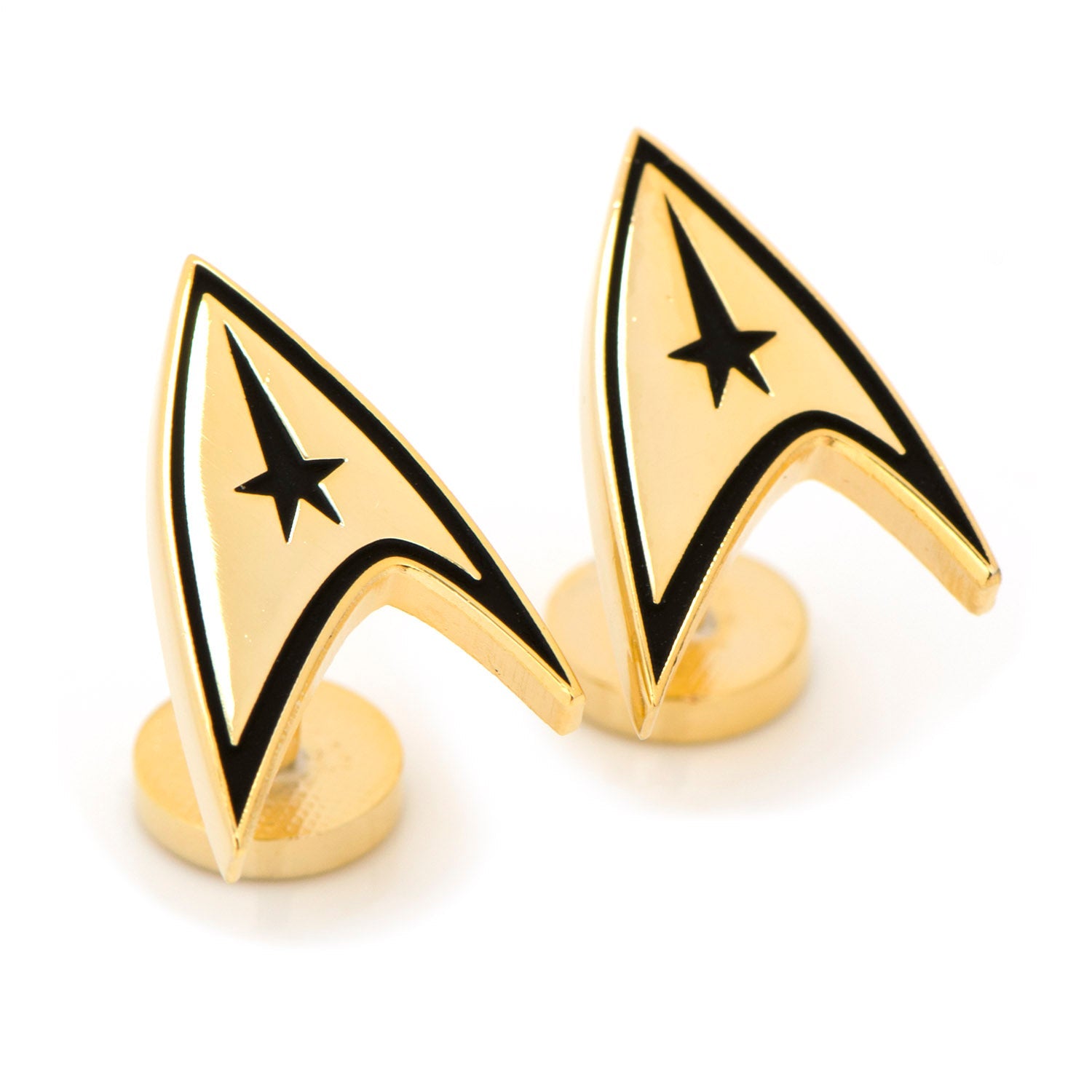 Star Trek Gold Plated Delta Shield Cufflinks by Cufflinks.com