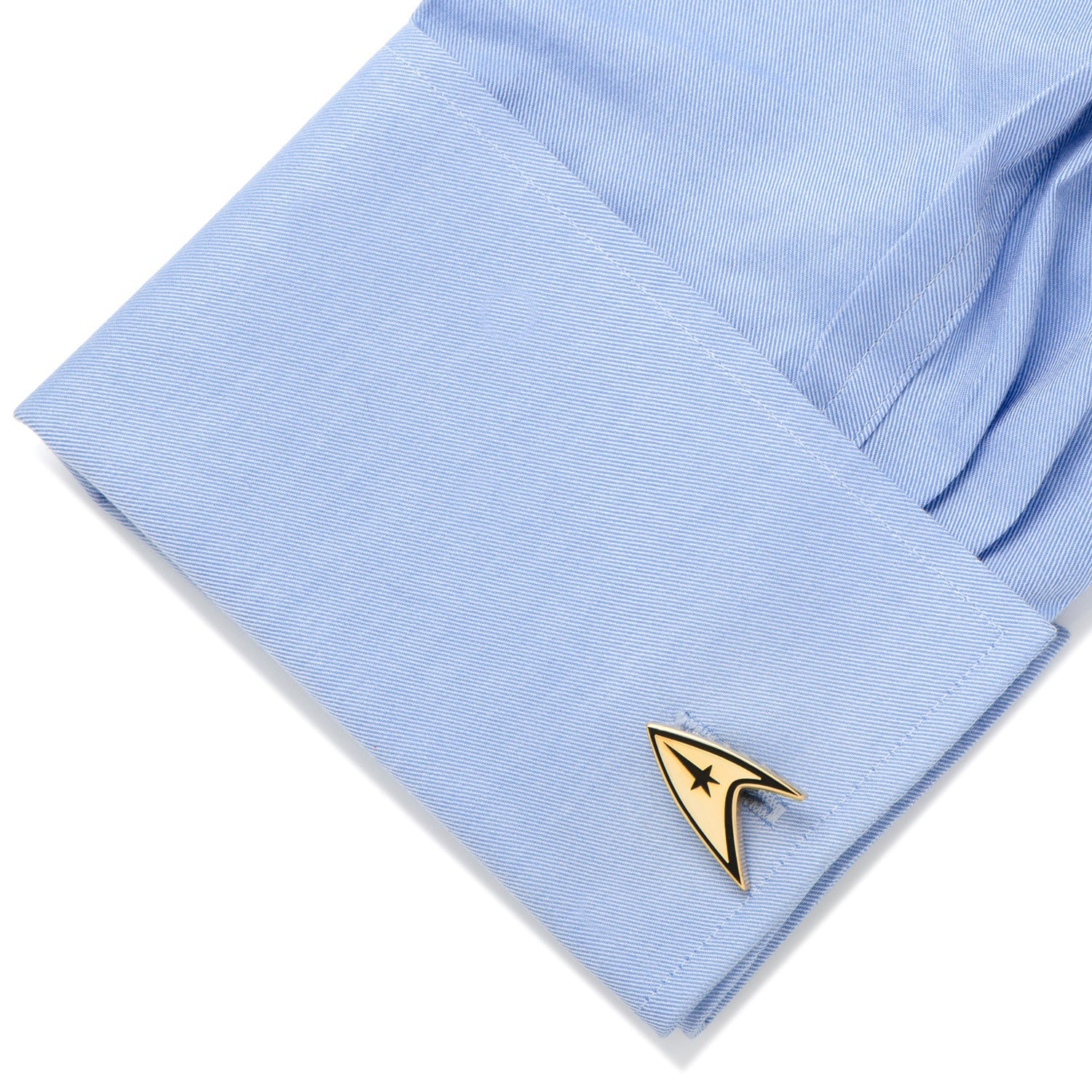 Star Trek Gold Plated Delta Shield Cufflinks by Cufflinks.com