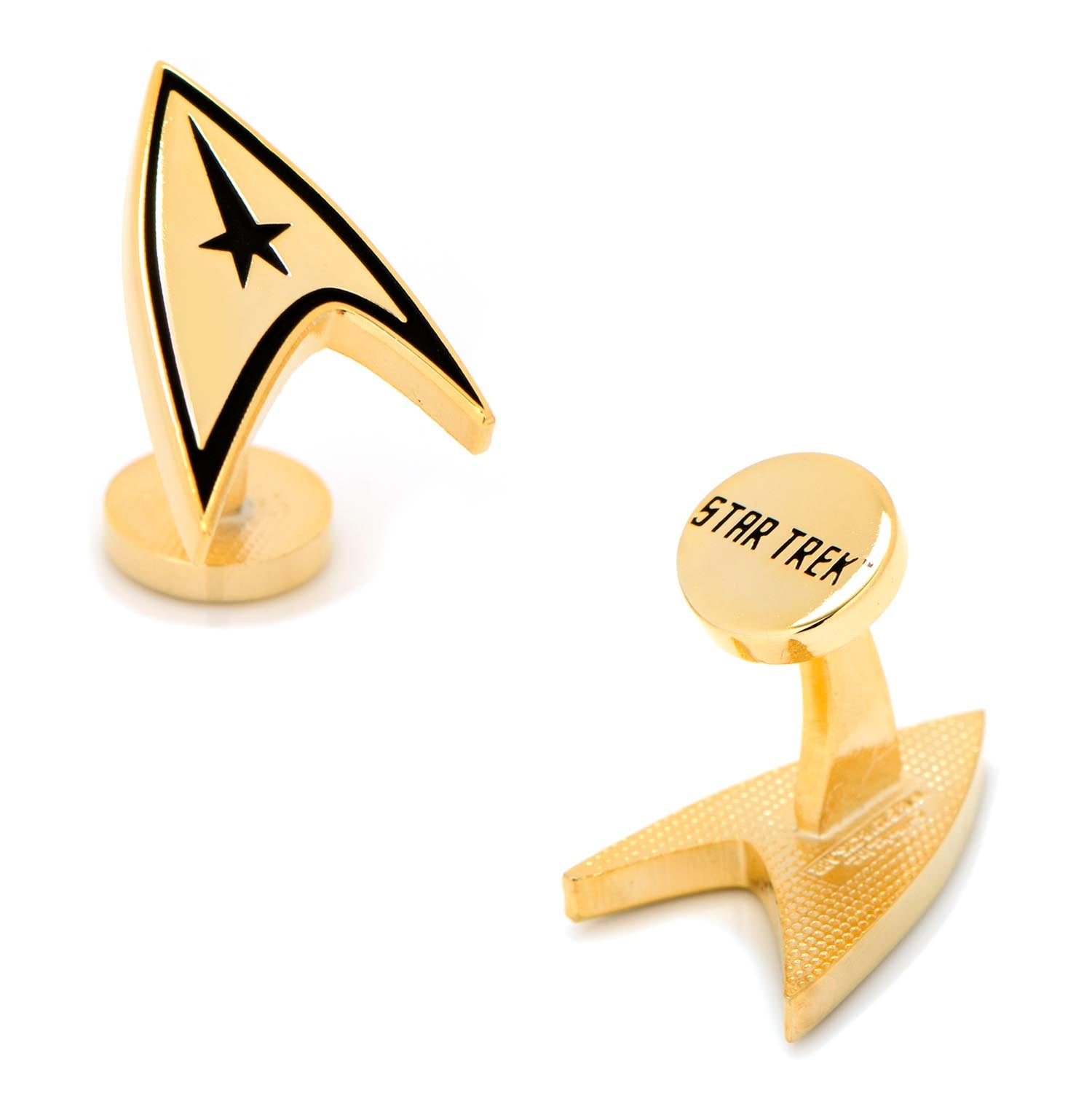 Star Trek Gold Plated Delta Shield Cufflinks by Cufflinks.com