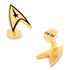 Star Trek Gold Plated Delta Shield Cufflinks by Cufflinks.com