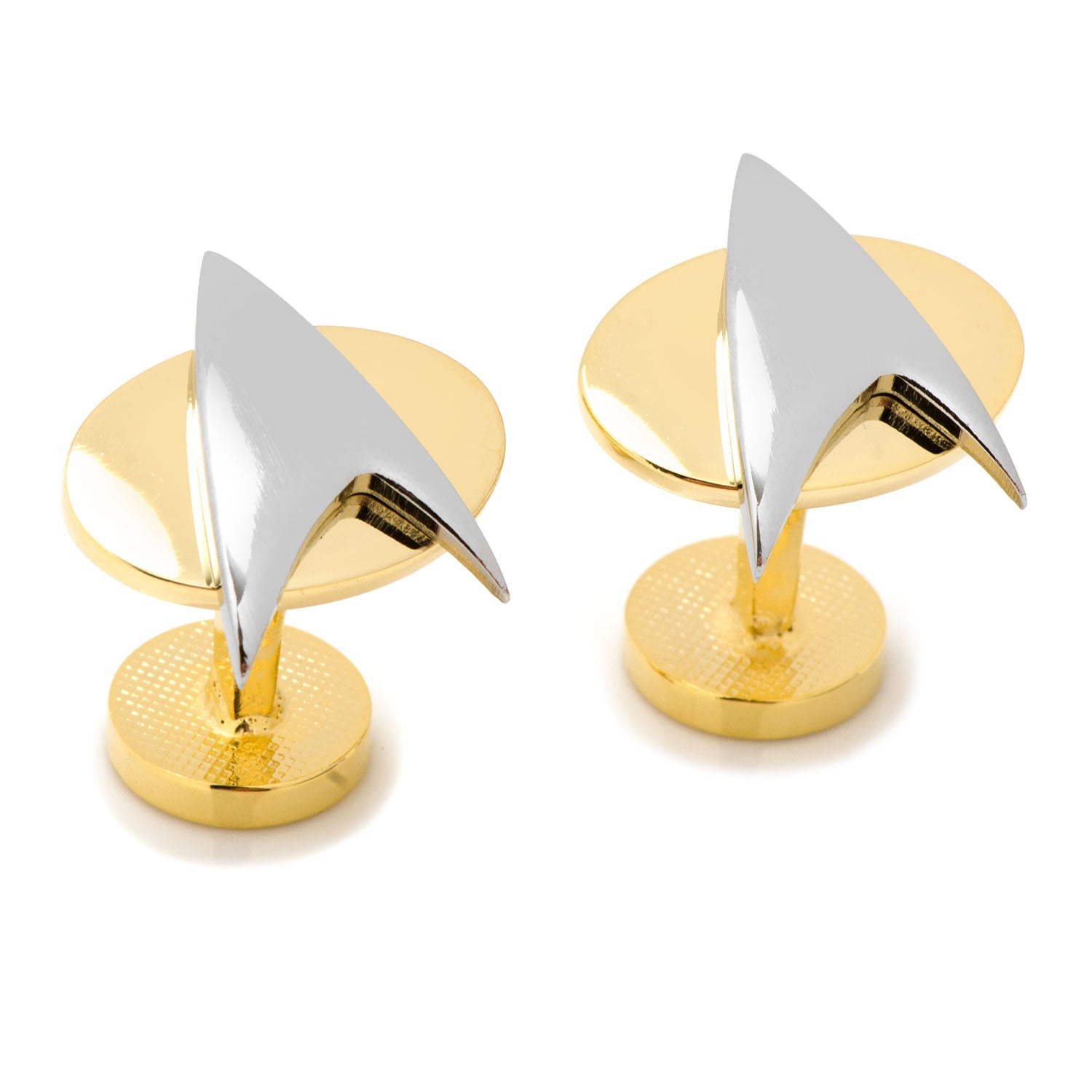 Star Trek Two Tone Delta Shield Cufflinks by Cufflinks.com