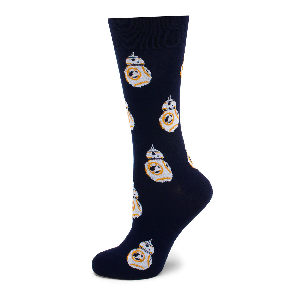 Star Wars BB-8 Navy Dress Socks and Rebel Alliance Starbird Crest Lapel Pin Gift Set by Cufflinks.com