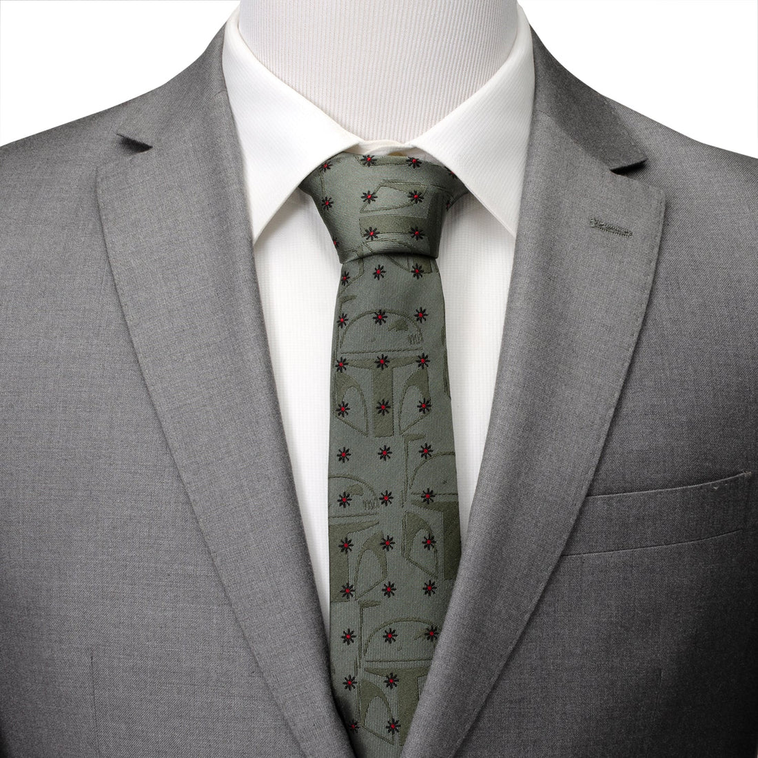 Star Wars Boba Fett Green Floral Motif Tie by Cufflinks.com