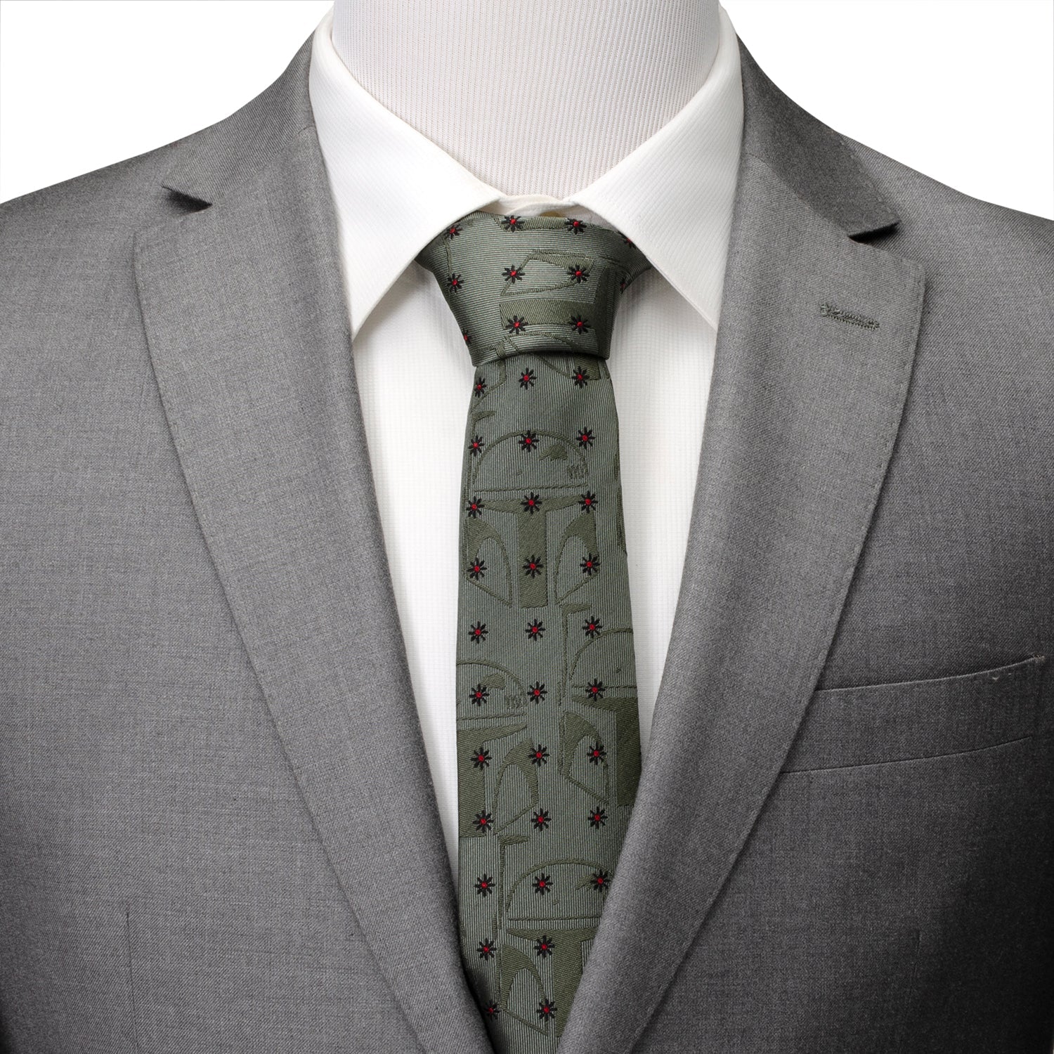 Star Wars Boba Fett Green Floral Motif Tie by Cufflinks.com
