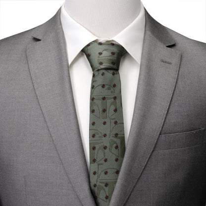 Star Wars Boba Fett Green Floral Motif Tie by Cufflinks.com