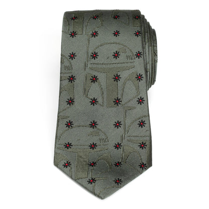 Star Wars Boba Fett Green Floral Motif Tie by Cufflinks.com