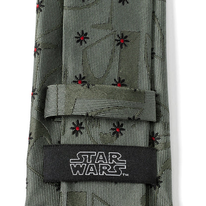 Star Wars Boba Fett Green Floral Motif Tie by Cufflinks.com