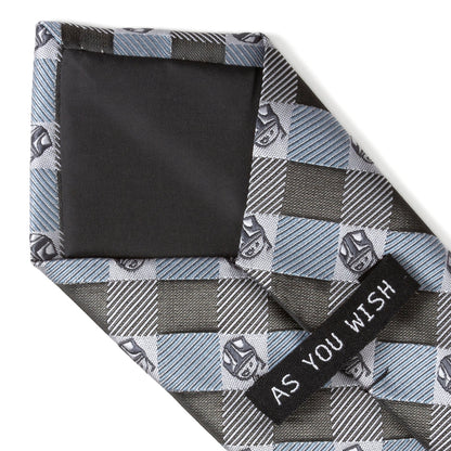 Star Wars Boba Fett Blue and Gray Plaid Tie by Cufflinks.com