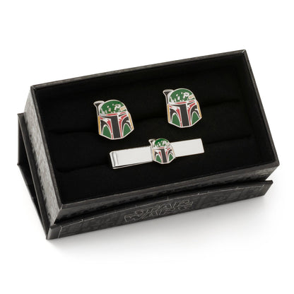 Star Wars Boba Fett Cufflinks and Tie Bar Gift Set