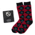 Star Wars Boba Fett Maroon and Black Argyle Socks and Crest Lapel Pin Gift Set by Cufflinks.com