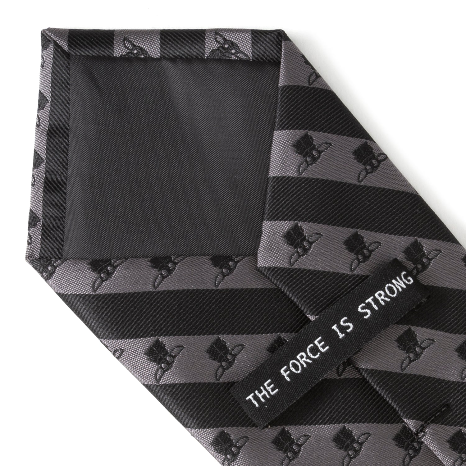 Star Wars Grogu Black and Gray Striped Tie by Cufflinks.com