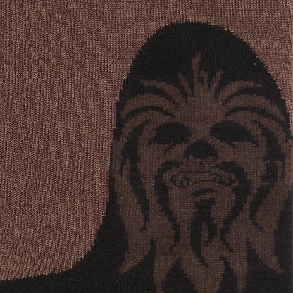 Star Wars Chewbacca Brown and Black Dress Socks and Rebel Alliance Starbird Crest Lapel Pin Gift Set