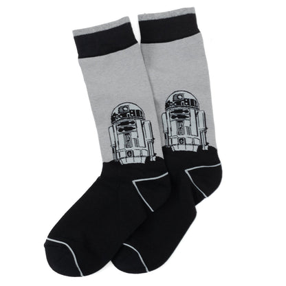 Star Wars Yoda, R2-D2, and C-3PO Dress Socks 3-Pack with Rebel Crest Lapel Pin Gift Set by Cufflinks.com