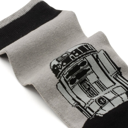 Star Wars Yoda, R2-D2, and C-3PO Dress Socks 3-Pack with Rebel Crest Lapel Pin Gift Set by Cufflinks.com