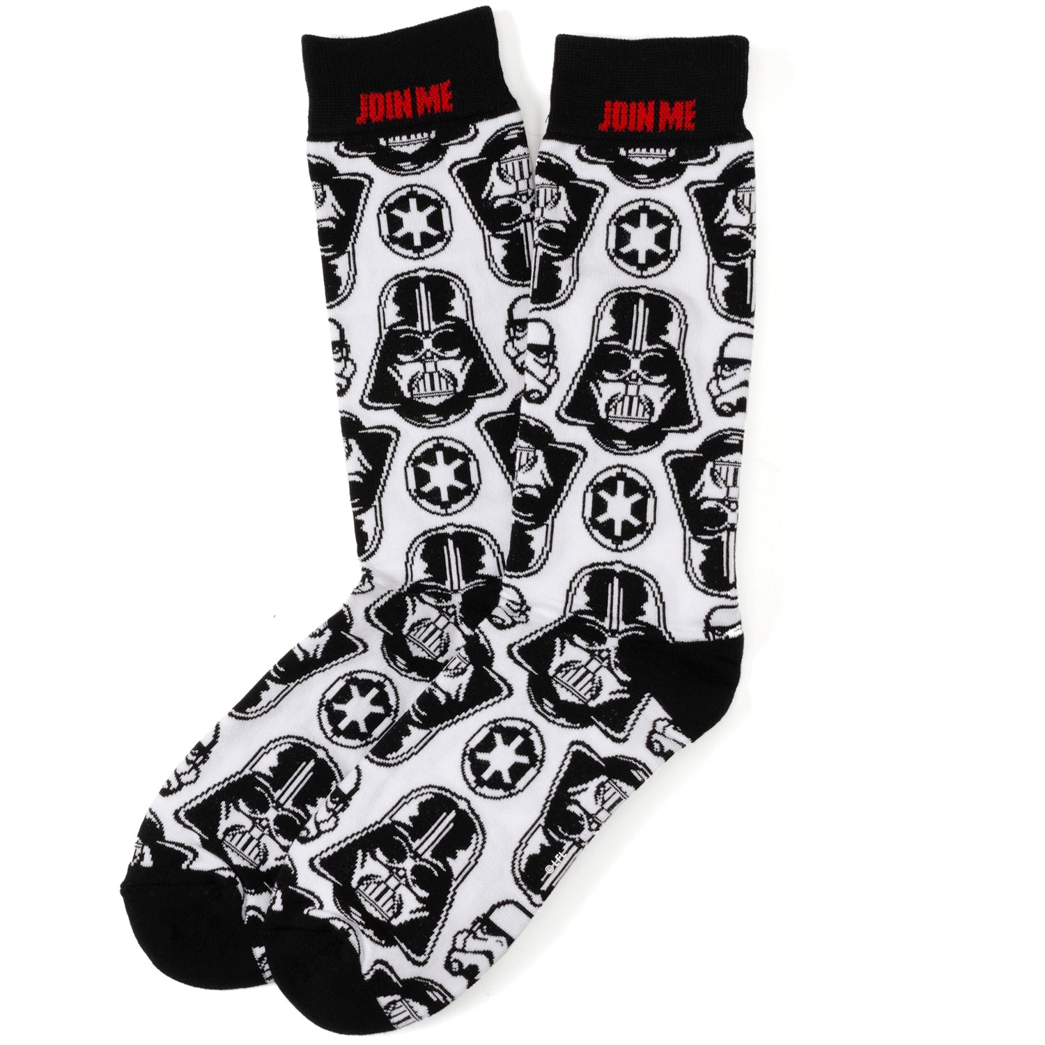 Star Wars Darth Vader Black, White, and Gray Dress Socks and Lapel Pin Gift Set by Cufflinks.com