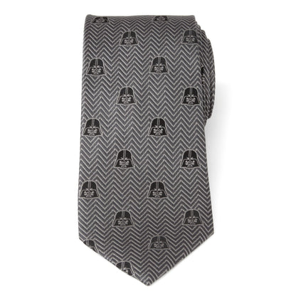 Star Wars Darth Vader Black and Gray Herringbone Tie by Cufflinks.com