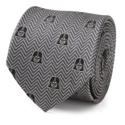 Star Wars Darth Vader Black and Gray Herringbone Tie by Cufflinks.com