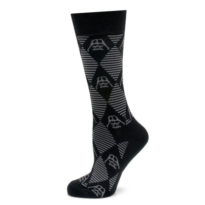Star Wars Darth Vader Black Argyle Dress Socks and Lapel Pin Gift Set