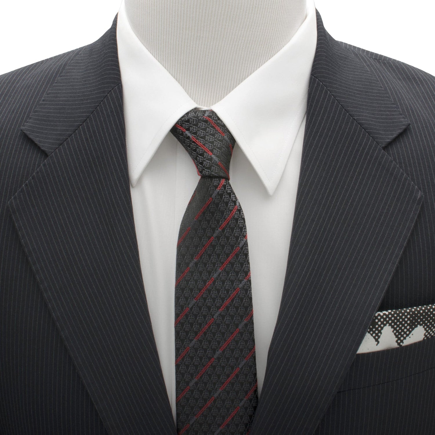 Star Wars Darth Vader LIGHTSABER Black and Red Striped Tie by Cufflinks.com