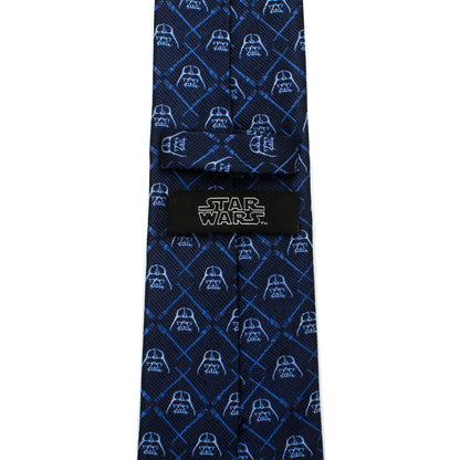 Star Wars Darth Vader and LIGHTSABER Blue Checkered Tie by Cufflinks.com