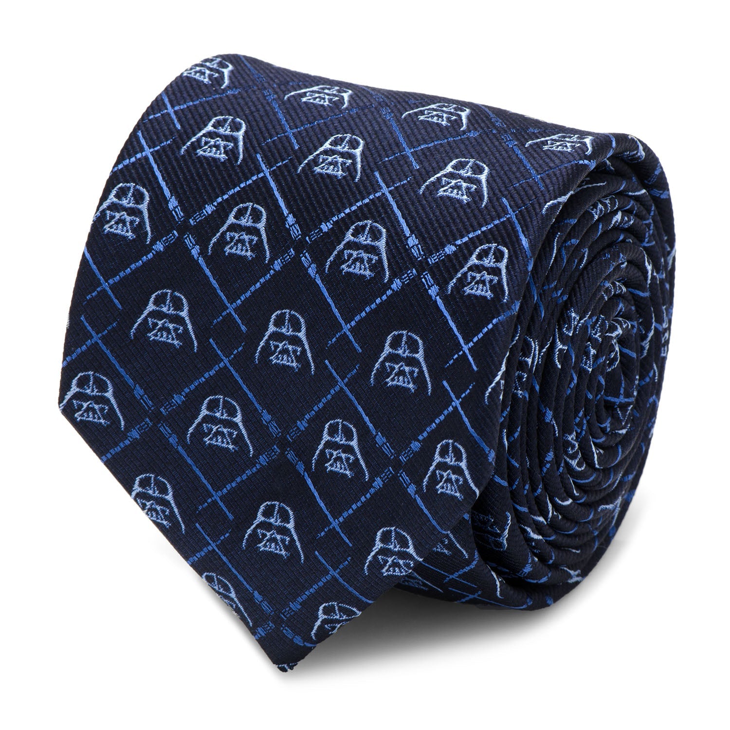 Star Wars Darth Vader and LIGHTSABER Blue Checkered Tie by Cufflinks.com