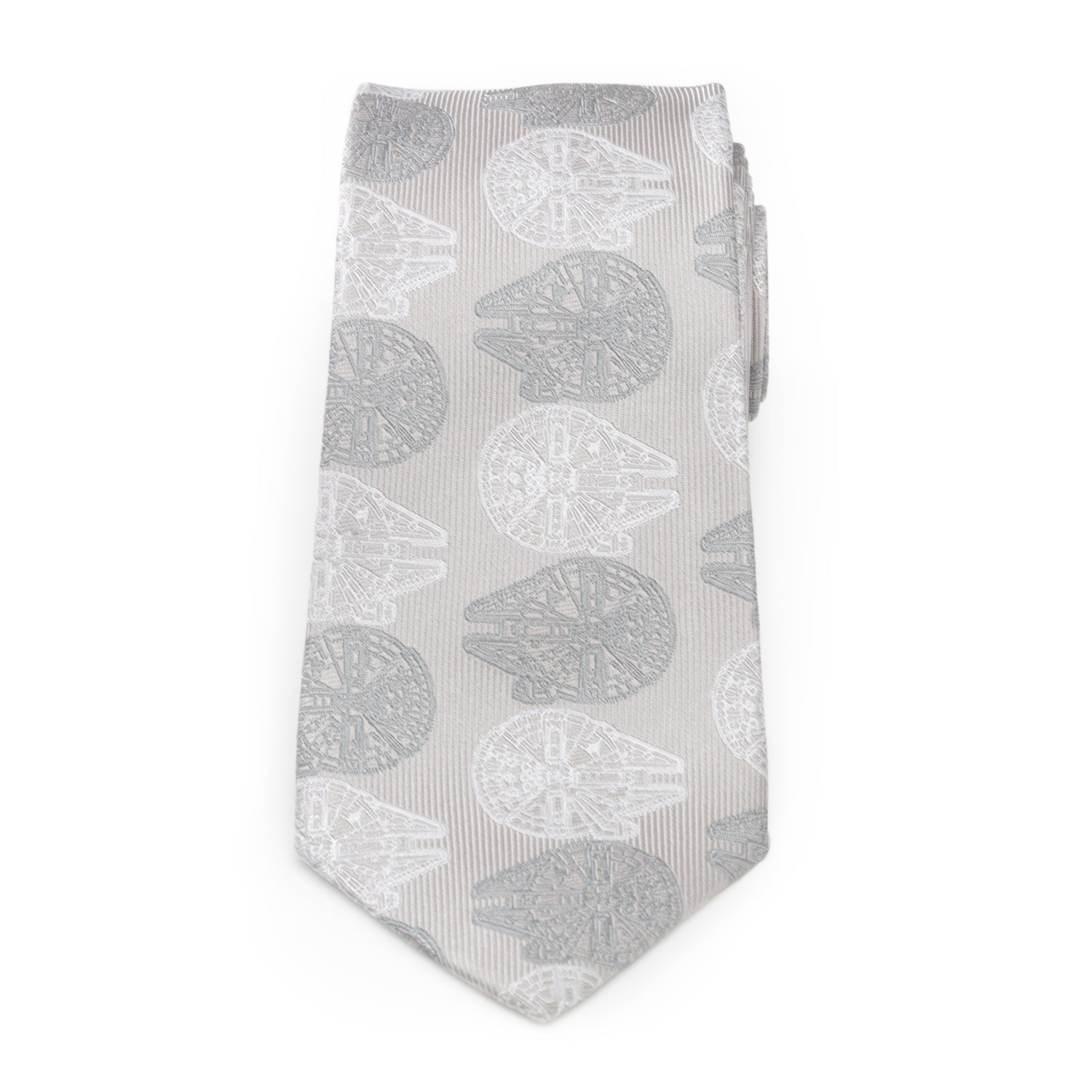 Star Wars Millennium Falcon White and Gray Checkered Tie  DestGlow