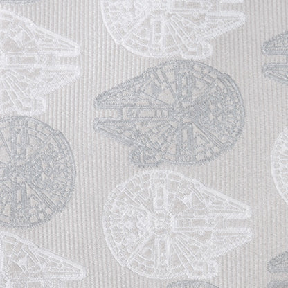 Star Wars Millennium Falcon White and Gray Checkered Tie  DestGlow