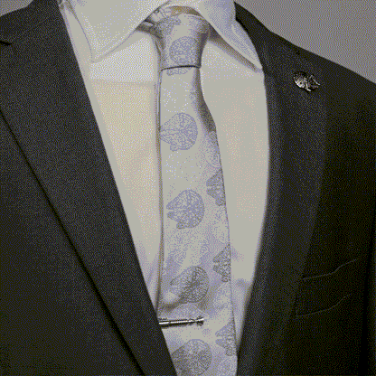 Star Wars Millennium Falcon White and Gray Checkered Tie by Cufflinks.com