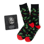 Star Wars Mandalorian Grogu Holiday Dress Socks and Lapel Pin Gift Set
