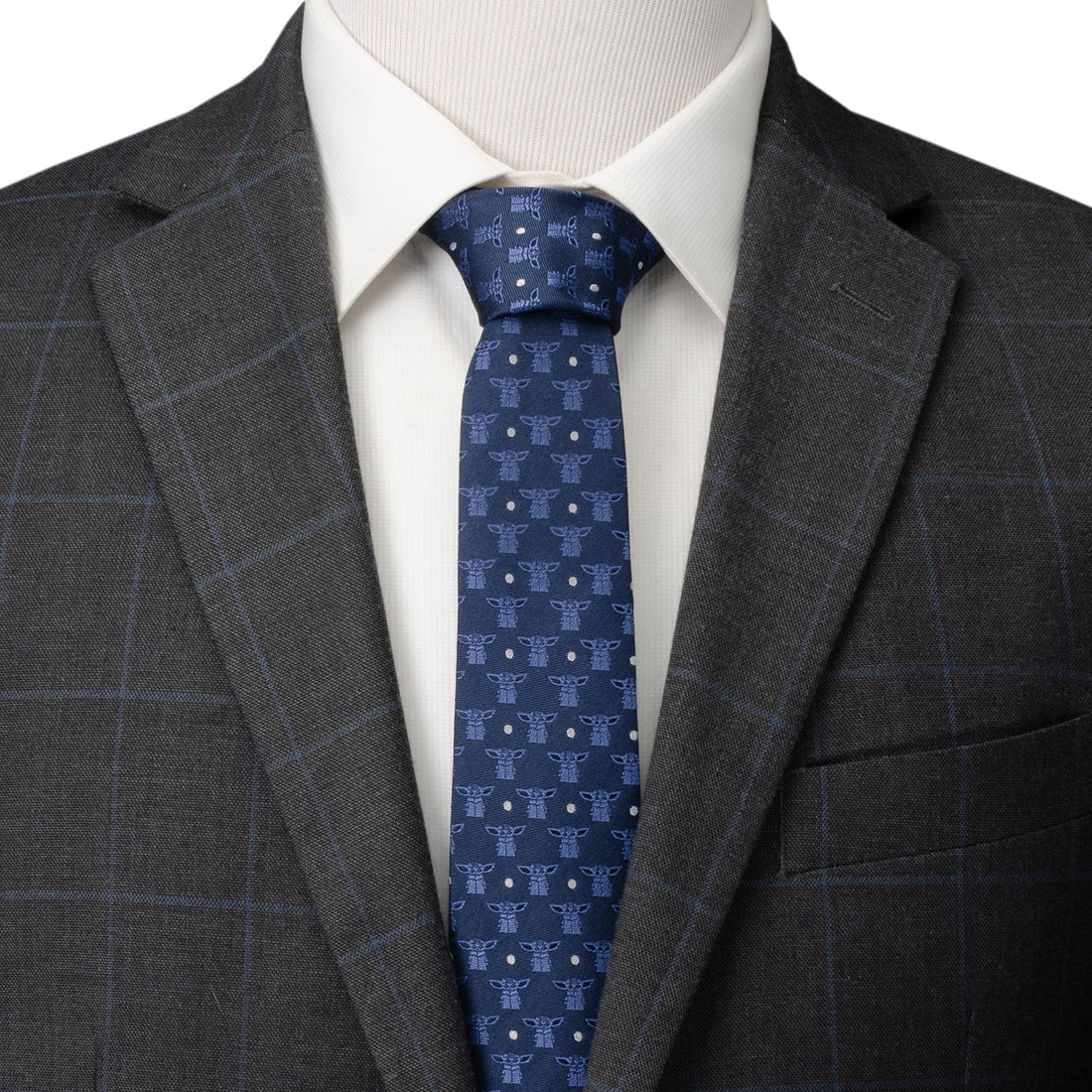 Star Wars Grogu Navy Blue Tie by Cufflinks.com