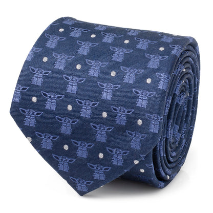 Star Wars Grogu Navy Blue Tie by Cufflinks.com