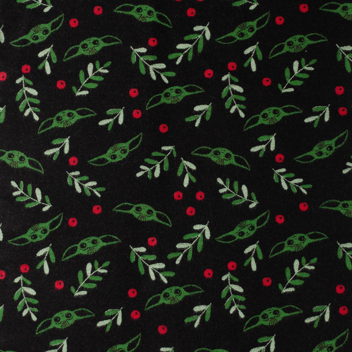 Star Wars Grogu Holiday Black and Green Scarf by Cufflinks.com