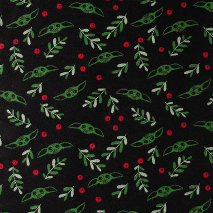 Star Wars Grogu Holiday Black and Green Scarf by Cufflinks.com