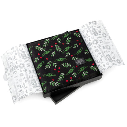 Star Wars Grogu Holiday Black and Green Scarf by Cufflinks.com