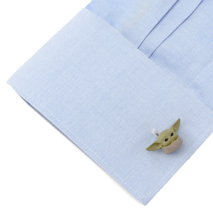 Star Wars Grogu 3D Cufflinks and 5-Stud Set by Cufflinks.com