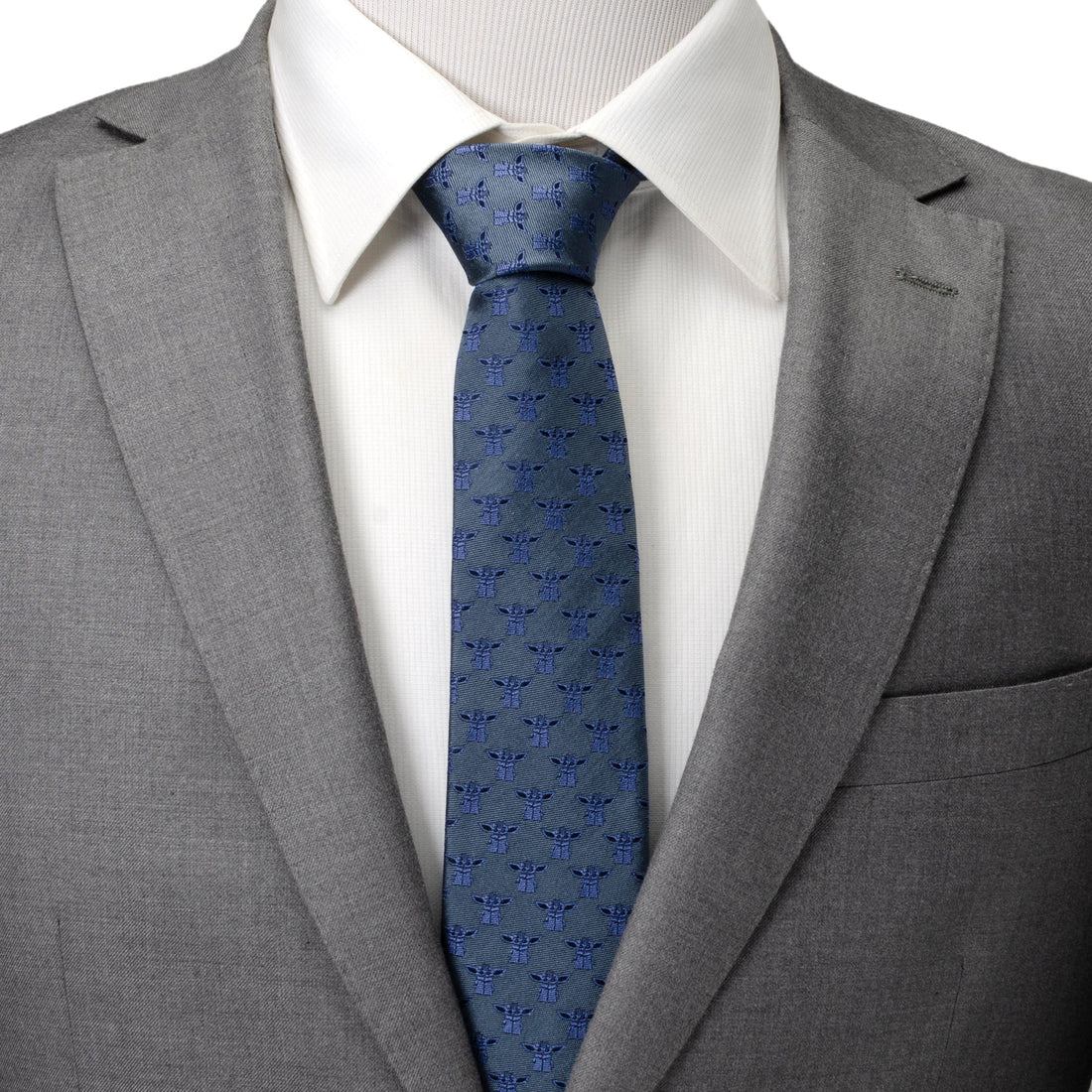 Star Wars Grogu Blue Tonal Tie by Cufflinks.com