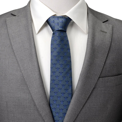Star Wars Grogu Blue Tonal Tie by Cufflinks.com