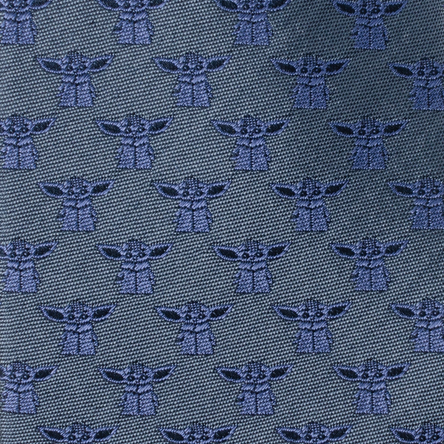 Star Wars Grogu Blue Tonal Tie 