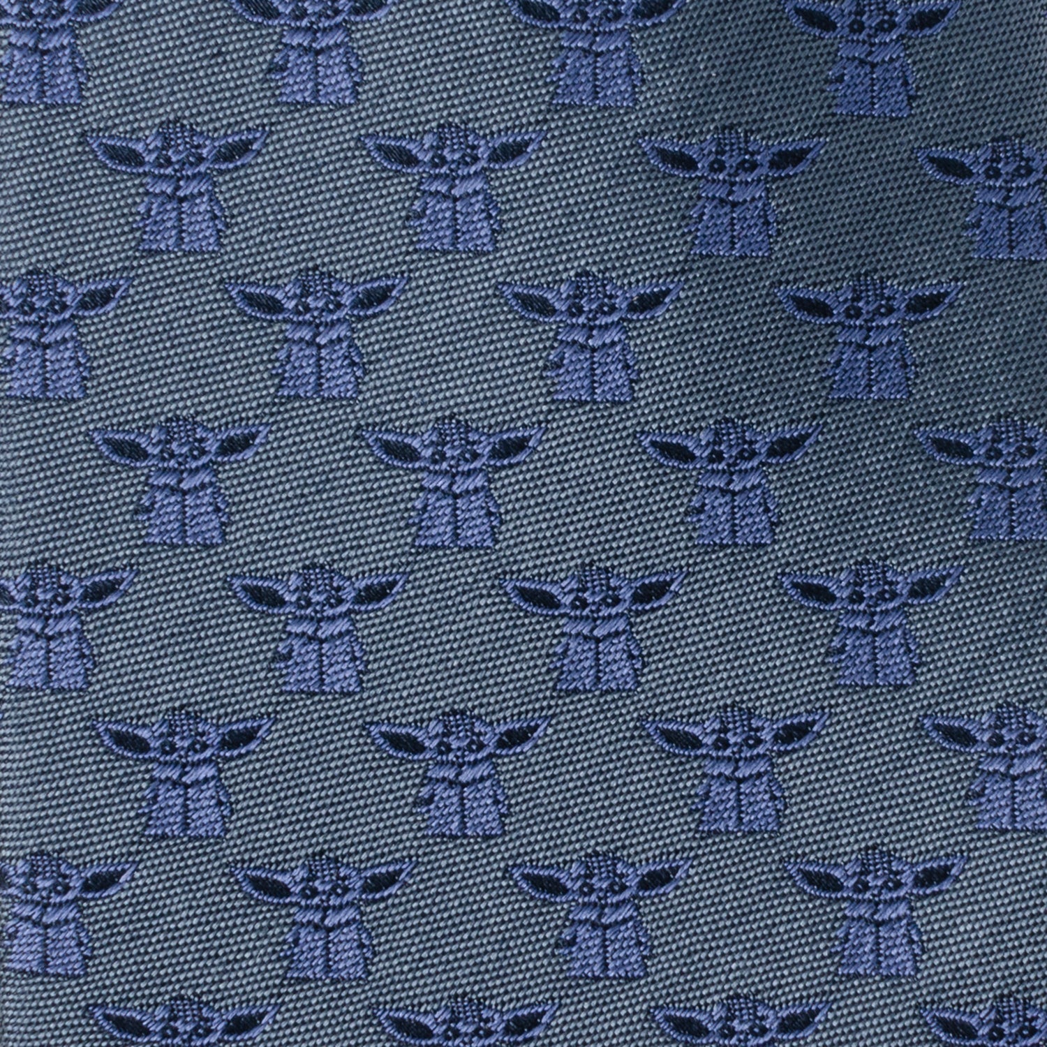 Star Wars Grogu Blue Tonal Tie by Cufflinks.com