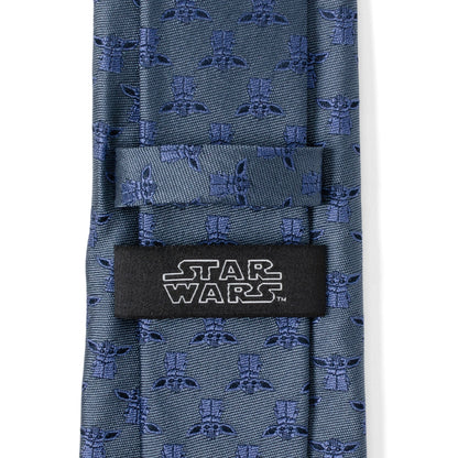 Star Wars Grogu Blue Tonal Tie by Cufflinks.com