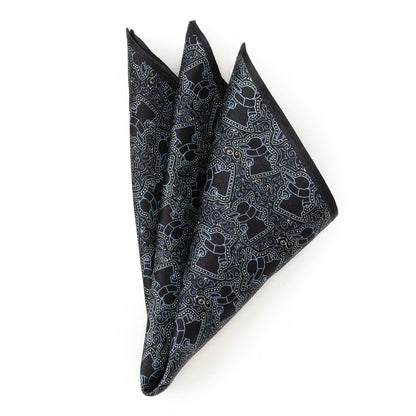 Star Wars Grogu Outline Navy Blue Pocket Square by Cufflinks.com