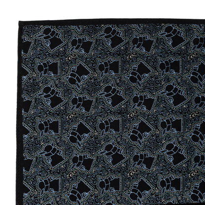 Star Wars Grogu Outline Navy Blue Pocket Square by Cufflinks.com