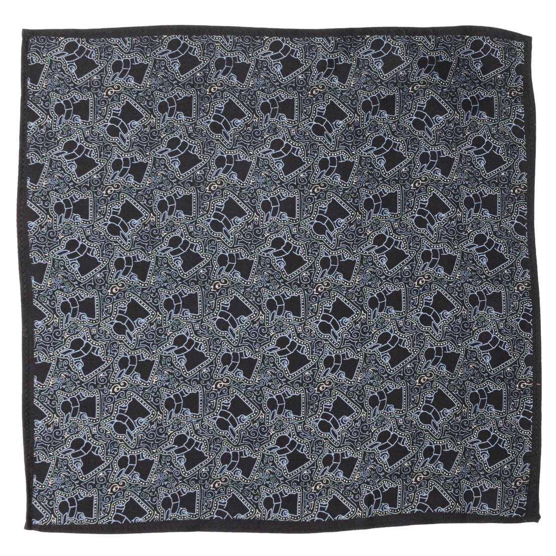 Star Wars Grogu Outline Navy Blue Pocket Square by Cufflinks.com