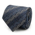 Star Wars Grogu Outline Striped Navy Tie by Cufflinks.com