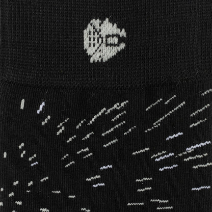 Star Wars Hyperspace Black Dress Socks and Rebel Crest Lapel Pin Gift Set