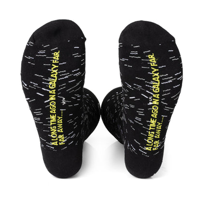 Star Wars Hyperspace Black Dress Socks and Rebel Crest Lapel Pin Gift Set by Cufflinks.com