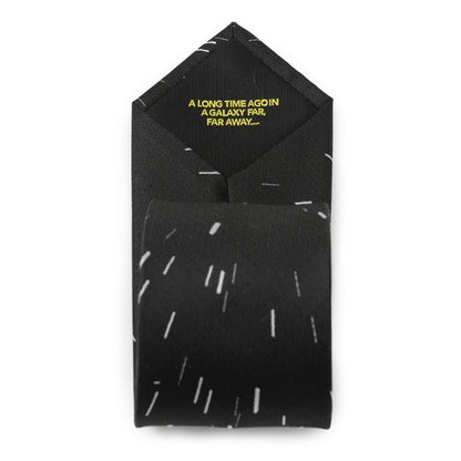 Star Wars Hyperspace Black Tie with Hidden Message by Cufflinks.com