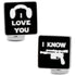 Star Wars Princess Leia and Han Solo "I Love You / I Know" Icon Cufflinks by Cufflinks.com