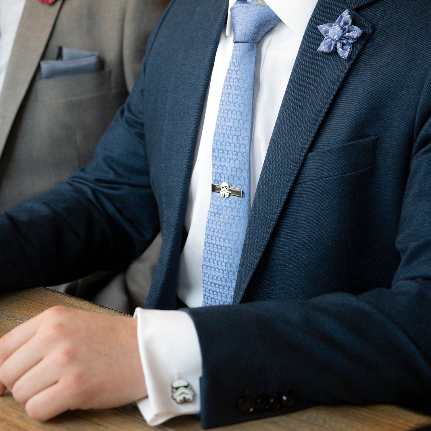 Star Wars Darth Vader and Stormtroopers Imperial Force Blue Tie by Cufflinks.com
