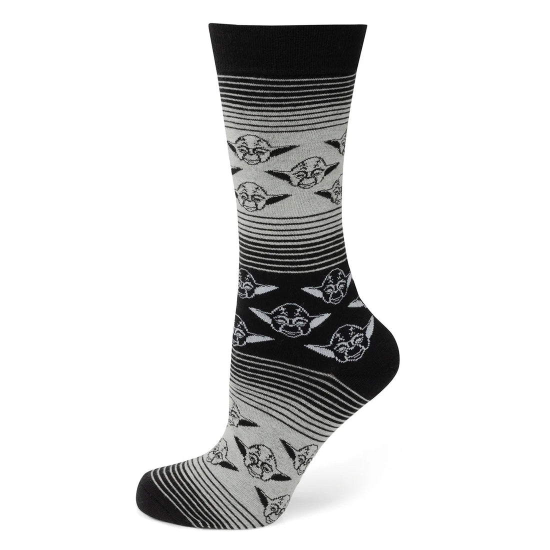 Star Wars Yoda Gray and Black Ombre Pattern Dress Socks with Jedi Crest Lapel Pin  DestGlow